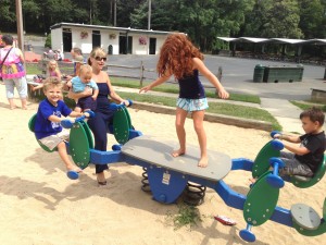 Mylo rockin' out on what Jenn's kids call "Big Mama"