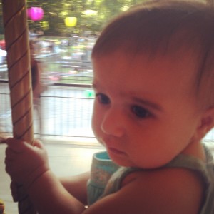 Reya recently rode the Prospect Park carousel with wide eyes.